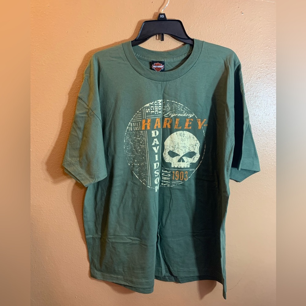Harley Davidson Motorcycles Legendary Laidlaws Baldwin Park, CA Green T-Shirt